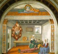 Ghirlandaio, Domenico - Announcement of Death to St Fina